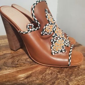 Tory Burch Palisade Mule Sandal Heel 10.5